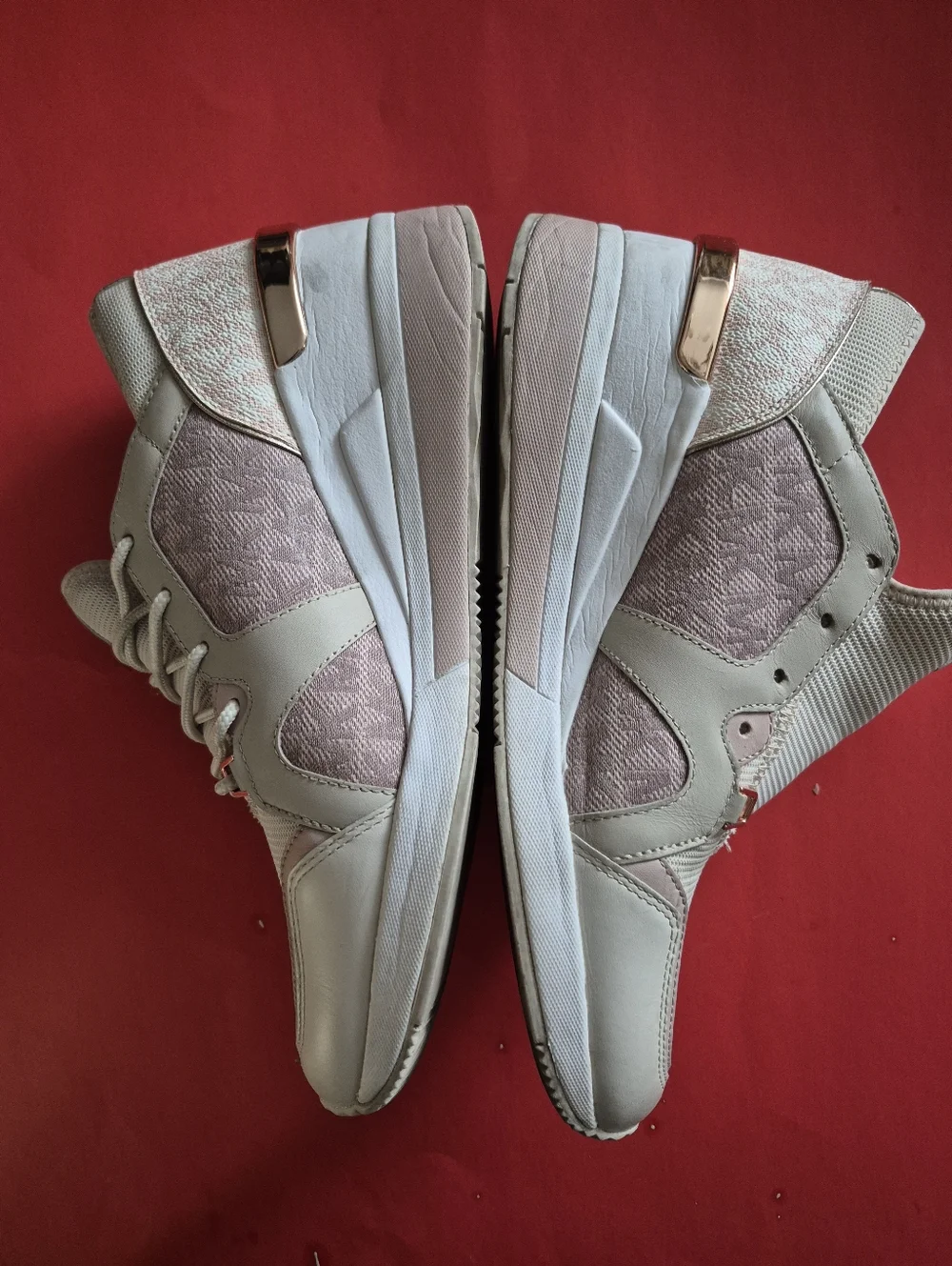 MICHAEL Michael Kors Women's Pink and White Athletic Sneakers